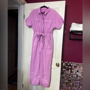 Pink Utility Jumpsuit Romper